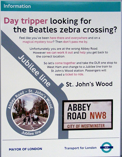 Abbey Road DLR sign