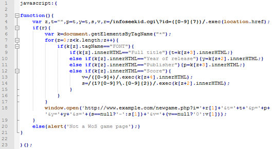 Image of the code